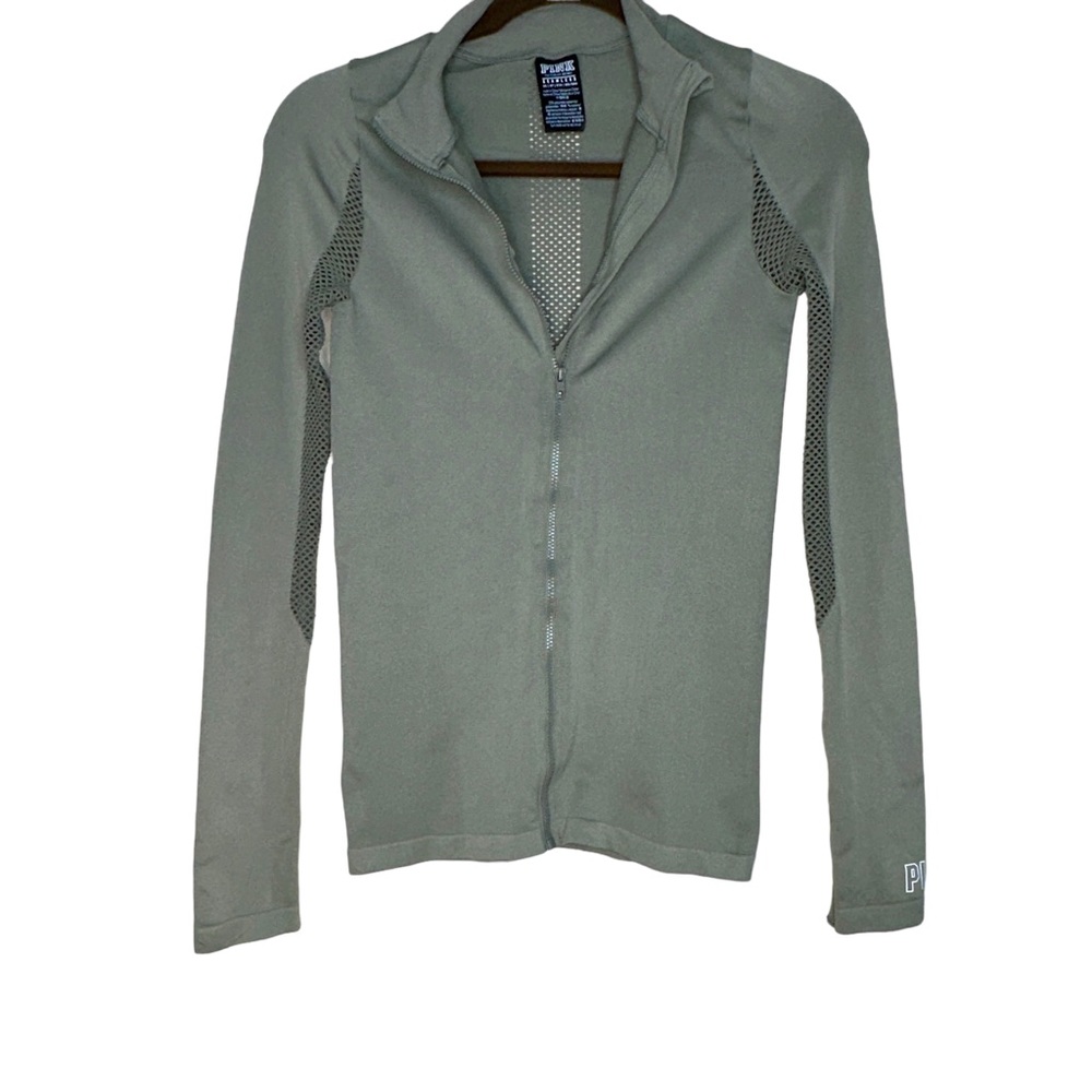 PINK Victoria's Secret Olive Green Long Sleeve Jacket